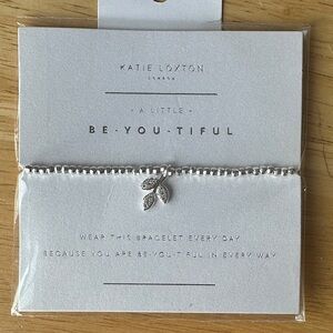 Katie Loxton Silver Leaf Charm Bracelet